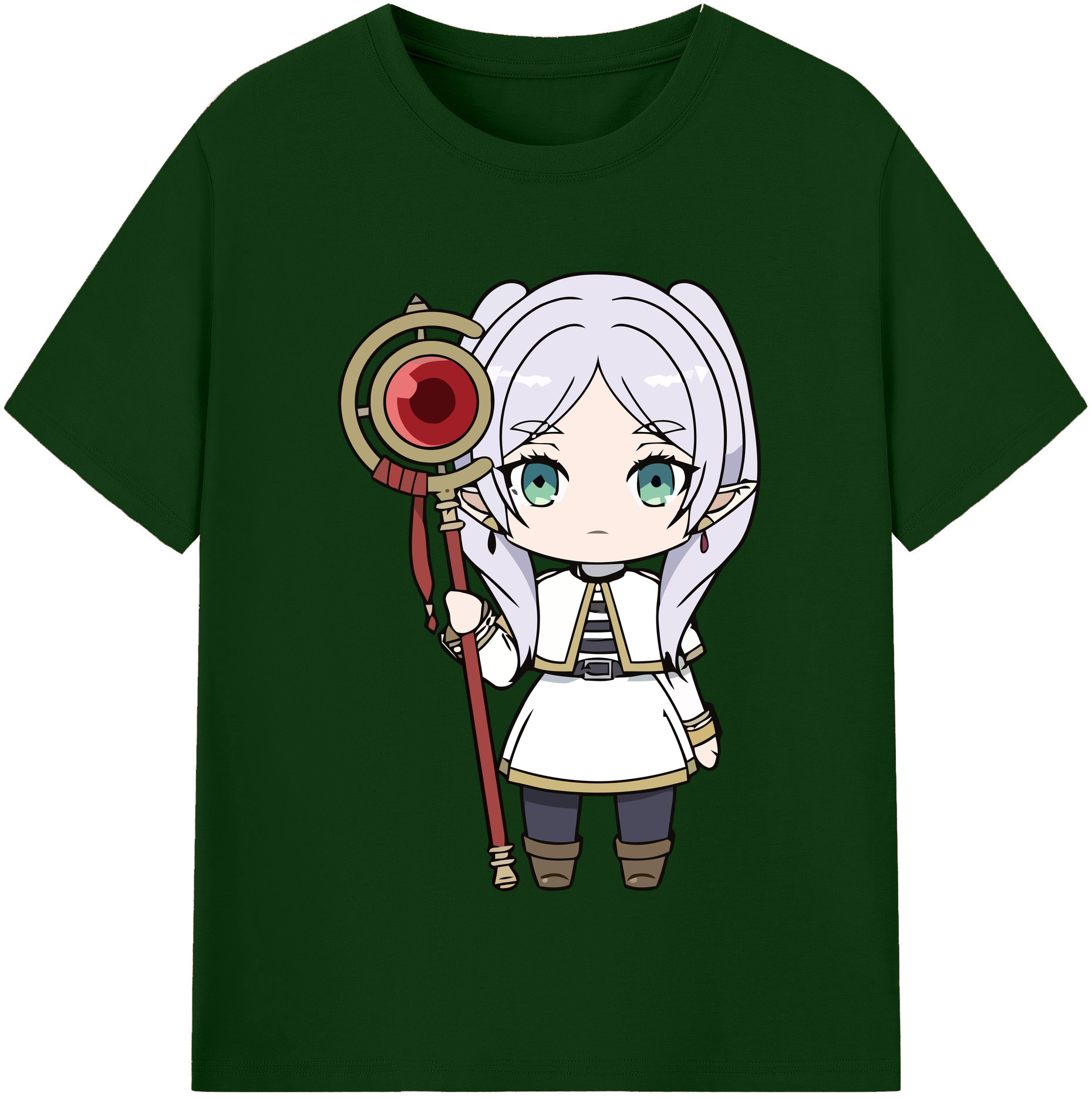 （画像用） 葬送のフリーレン Frieren 綿100％半袖Tシャツ（フロントプリント）